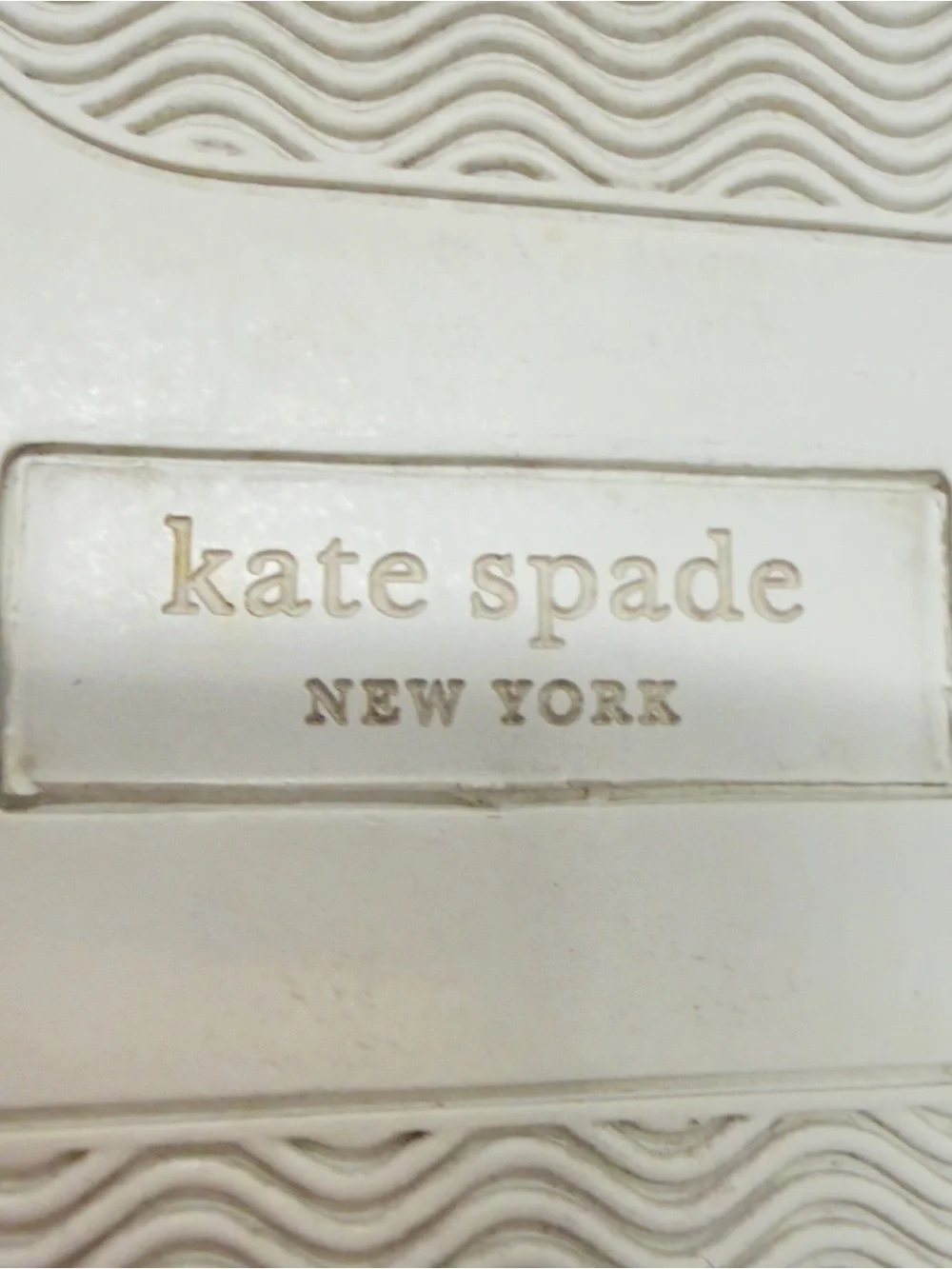 Kate Spade New York Fez White Leather Burgundy Sneakers Size 8.5